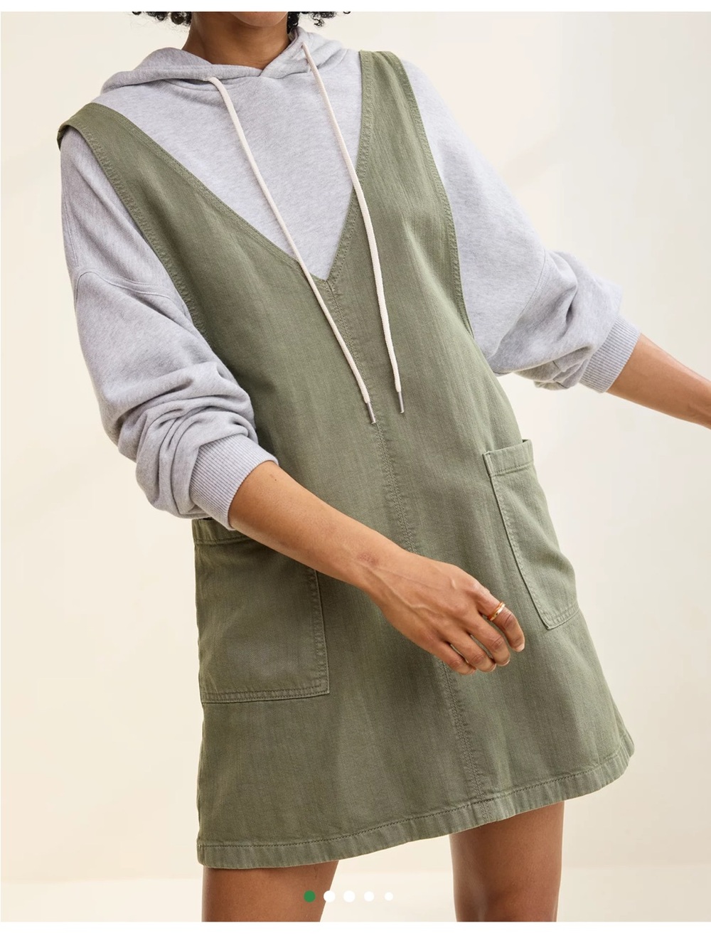 Aerie Denim V-Neck Skirtall